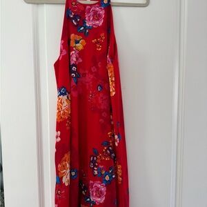 Everly Red Halter Maxi Dress for Weddings